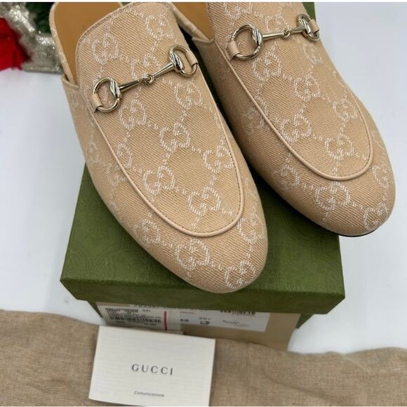 Women's Gucci GG canvas Princetown loafers size 39.5 made in Italy - Picture 4 of 9